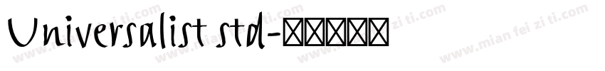 Universalist std字体转换